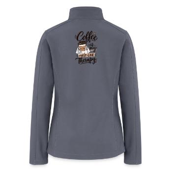 Coffee First-Line Therapy - Women’s Soft Shell Jacket - gray - Back