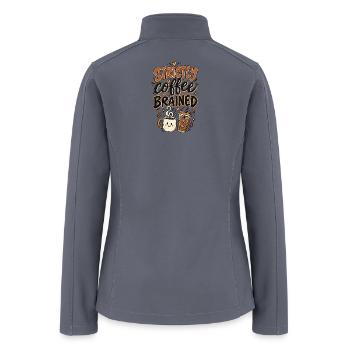 Strictly Coffee Brained - Women’s Soft Shell Jacket - gray - Back