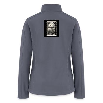 Palestine Stamp Dome Flag - Women’s Soft Shell Jacket - gray - Back