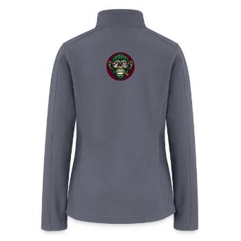 Cool Gorilla with Sunglasses and Cigar - Women’s Soft Shell Jacket - gray - Back