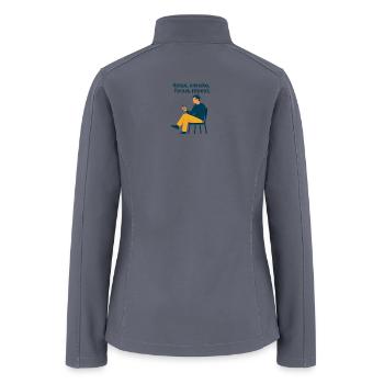 Relaxing Smoke and Focus Illustration - Women’s Soft Shell Jacket - gray - Back
