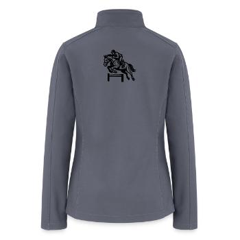 Equestrian Jump Silhouette - Women’s Soft Shell Jacket - gray - Back