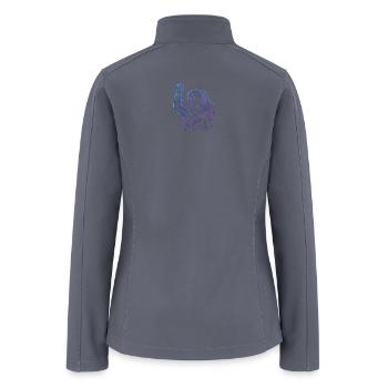 Neon Rebellion – Cyberpunk Energy Design - Women’s Soft Shell Jacket - gray - Back
