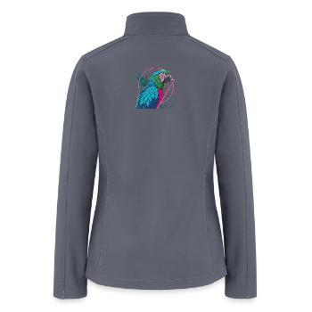 Neon Parrot Circle - Women’s Soft Shell Jacket - gray - Back