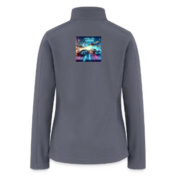 Neon Futuristic Racing Grid - Women’s Soft Shell Jacket - gray - Back