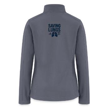Saving Lungs Daily - Women’s Soft Shell Jacket - gray - Back