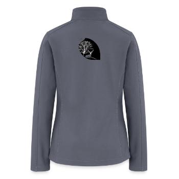 Moonlit Deer Silhouette - Women’s Soft Shell Jacket - gray - Back