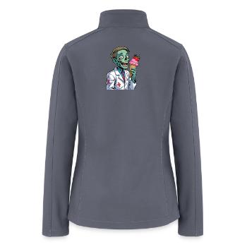 Zombie Doctor with Ice Cream Cone - Women’s Soft Shell Jacket - gray - Back