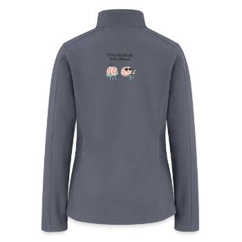 Overthinking Kills Mood Brain Illustration - Women’s Soft Shell Jacket - gray - Back