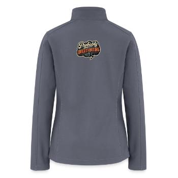 Probably Overthinking It Retro Typography - Women’s Soft Shell Jacket - gray - Back
