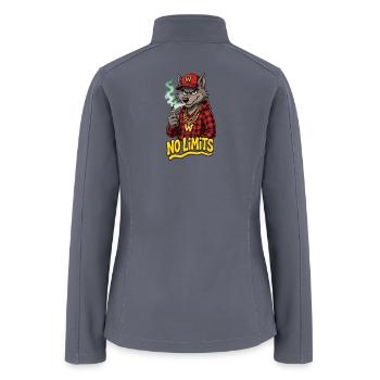 Urban Wolf No Limits Hoodie Art - Women’s Soft Shell Jacket - gray - Back
