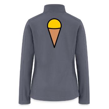 Minimal Ice Cream Cone Icon - Women’s Soft Shell Jacket - gray - Back