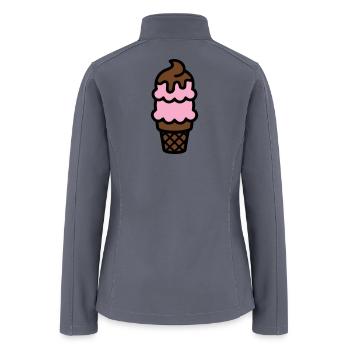 Ice Cream Cone Icon - Women’s Soft Shell Jacket - gray - Back