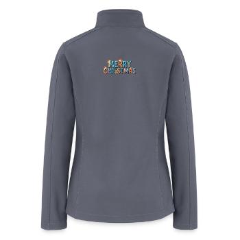 Merry Christmas Colorful Letters - Women’s Soft Shell Jacket - gray - Back