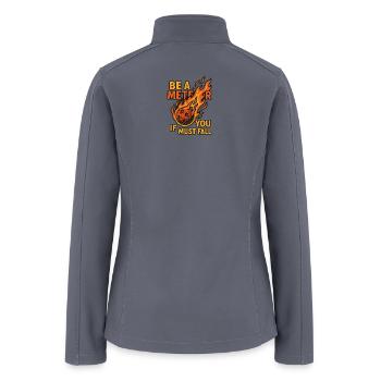 Meteor With Fireball Impact Design - Women’s Soft Shell Jacket - gray - Back