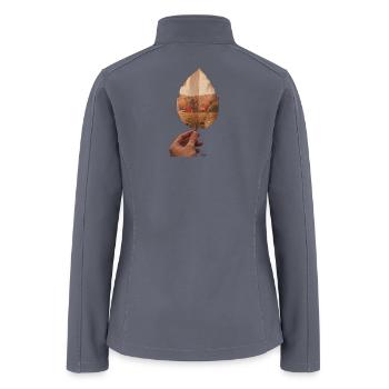 Autumn Leaf Rural Scene - Women’s Soft Shell Jacket - gray - Back