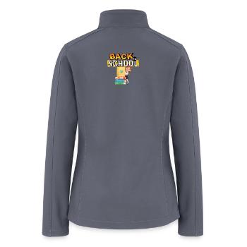 Back to School Bookstack Hero - Women’s Soft Shell Jacket - gray - Back