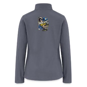 Sneaky Bean Raccoon Night City - Women’s Soft Shell Jacket - gray - Back