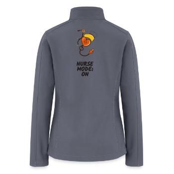 Nurse Mode On Heart Stethoscope - Women’s Soft Shell Jacket - gray - Back