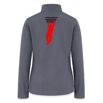 OCR Grip – Hanging Bars Design - Women’s Soft Shell Jacket - gray - Back