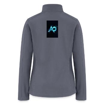Neon A-O Glyph in Cosmic Glow - Women’s Soft Shell Jacket - gray - Back