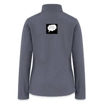 Thought Cloud Love Script - Women’s Soft Shell Jacket - gray - Back