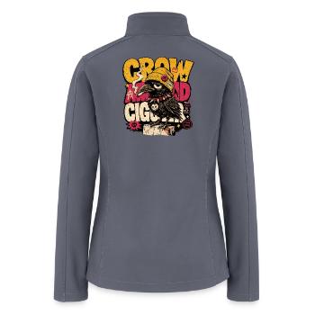 Crow Punk Graffiti Beak Streetwear T-Shirt Art - Women’s Soft Shell Jacket - gray - Back