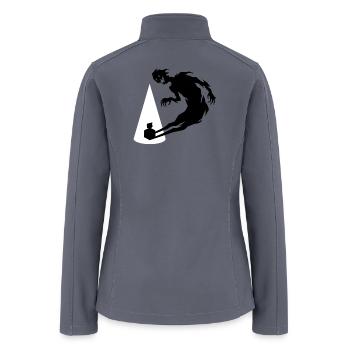 Cone Silhouette with Leaning Figure - Women’s Soft Shell Jacket - gray - Back