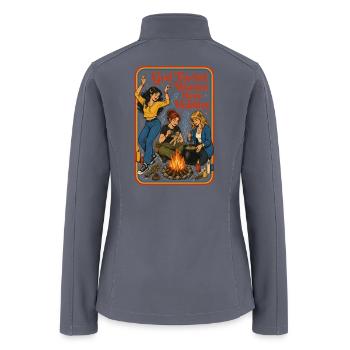 God Forbid Women Have Hobbies Funny Witchy - Women’s Soft Shell Jacket - gray - Back