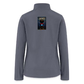 Create Neon Energy Kid Graffiti - Women’s Soft Shell Jacket - gray - Back