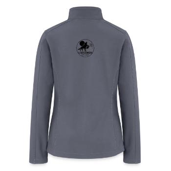 Wolf Howl Vinyl Circle - Women’s Soft Shell Jacket - gray - Back