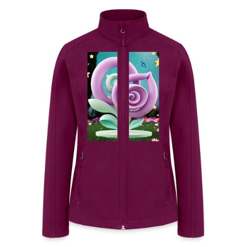 Lila Bloom | Double Floral Eco-Inspired Art - Women’s Soft Shell Jacket