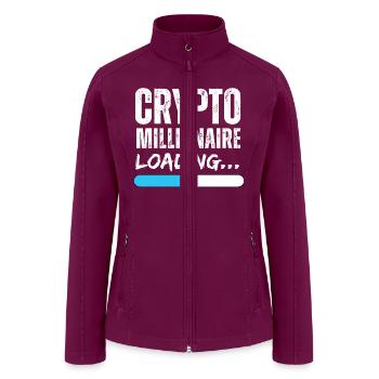 Crypto Millionaire Loading - Women’s Soft Shell Jacket - raspberry - Front