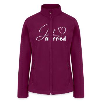 Husband and Wife - Women’s Soft Shell Jacket - raspberry - Front