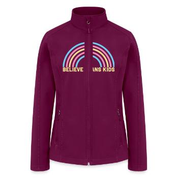 Believe trans kids - Women’s Soft Shell Jacket - raspberry - Front