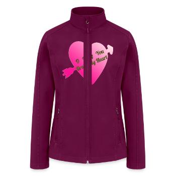 Broken Heart - Women’s Soft Shell Jacket - raspberry - Front