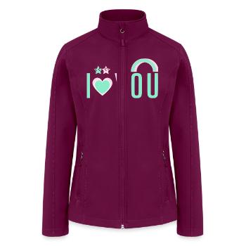 I love you - Women’s Soft Shell Jacket - raspberry - Front