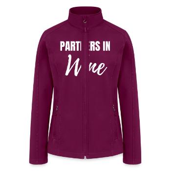 Partners In Wine - Women’s Soft Shell Jacket - raspberry - Front