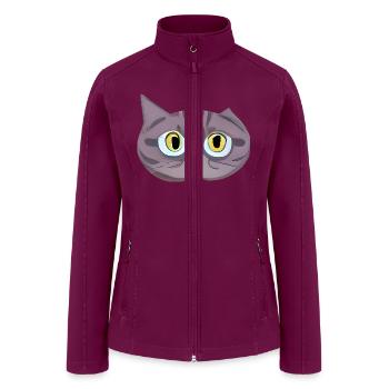 Cute Cat Face - Women’s Soft Shell Jacket - raspberry - Front