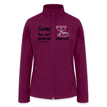 Come buy eat, without cost - Women’s Soft Shell Jacket - raspberry - Front