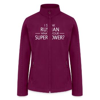 I Speak Russian Whats - Women’s Soft Shell Jacket - raspberry - Front