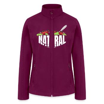 My Meal Is Vegetarian And Natural Go Vegan - Women’s Soft Shell Jacket - raspberry - Front