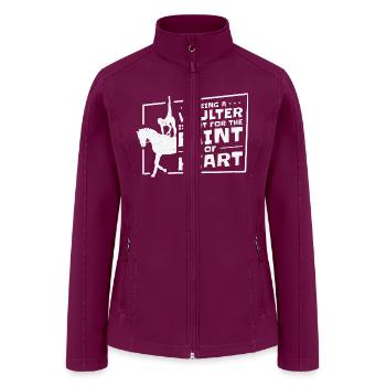 Equestrian Horse Vaulting Vaulter Horseback Riding - Women’s Soft Shell Jacket - raspberry - Front