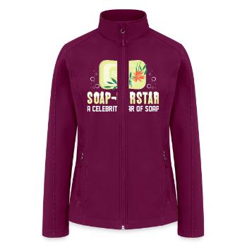 Soap-perstar – A Celebrity Bar Of Soap Soapmaking - Women’s Soft Shell Jacket - raspberry - Front