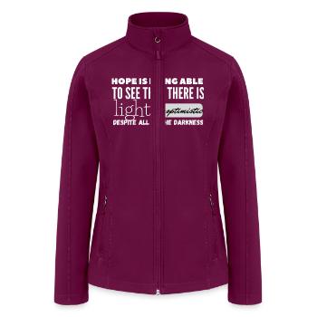 Be optimistic 1 - Women’s Soft Shell Jacket - raspberry - Front