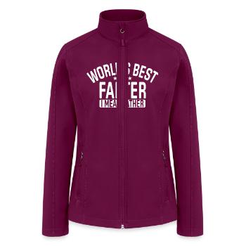 Mens World s Best Farter I Mean Father - Women’s Soft Shell Jacket - raspberry - Front