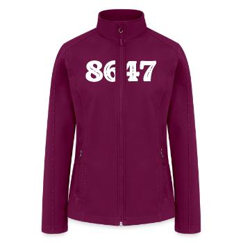 Anti Trump 8647 - Women’s Soft Shell Jacket - raspberry - Front