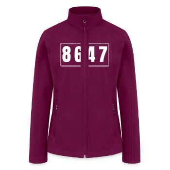 Classic Vintage 8647 Funny Liberal President - Women’s Soft Shell Jacket - raspberry - Front