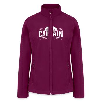 Captain Awesome Dad Saying Quote Father`s Day - Women’s Soft Shell Jacket - raspberry - Front