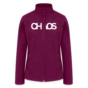 CHAOS - London punk style - Women’s Soft Shell Jacket - raspberry - Front